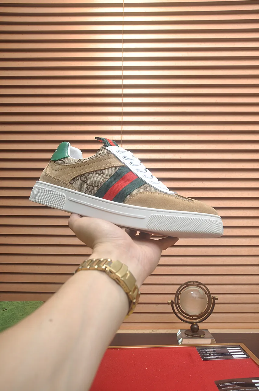 Men's men's shoes💰440💶[GUCCI] official website 1:1 men's sports shoes are now on the market. They are made of original fabric + water-dyed sheepskin lining, plus the official website original 1:1 comfortable outsole. Fashionable and versatile, super comfortable and breathable. Standard shoe size 38/45 (custom-made size 45 is non-refundable)